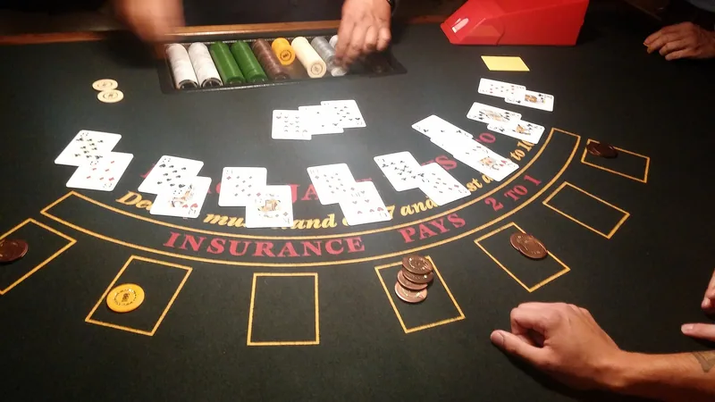 Blackjack table layout