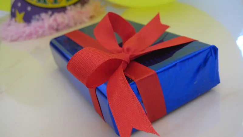 Wrapped gift boxes